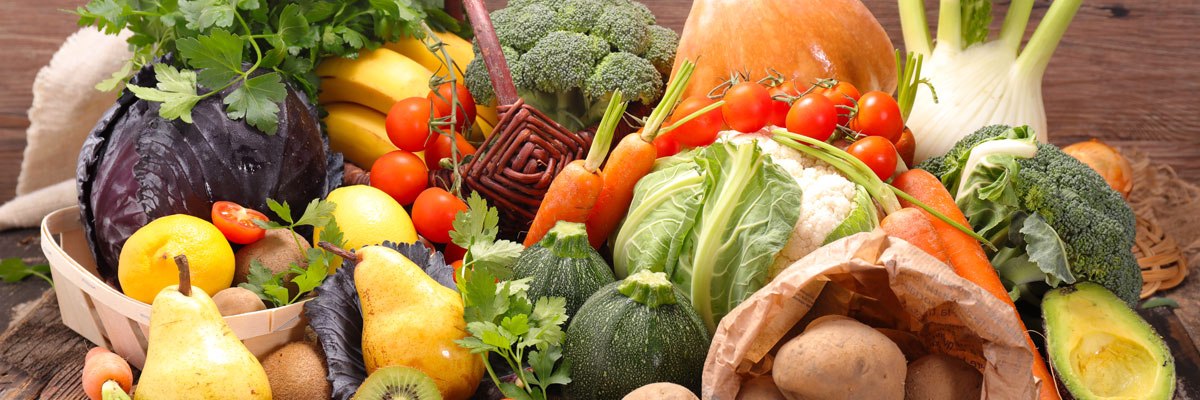 bounty of fresh fruits and vegetables